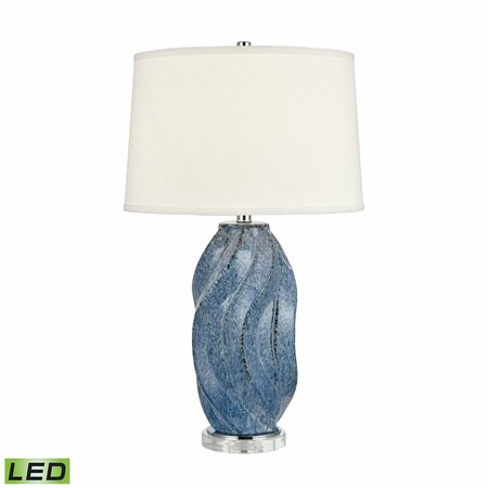 ELK STUDIO Blue Swell 28'' High 1-Light Table Lamp - Includes LED Bulb S0019-9538-LED